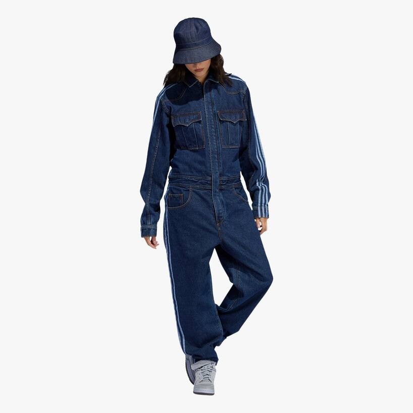 rinascente Adidas Originals Ivy Park Dark Blue Denim Jumpsuit