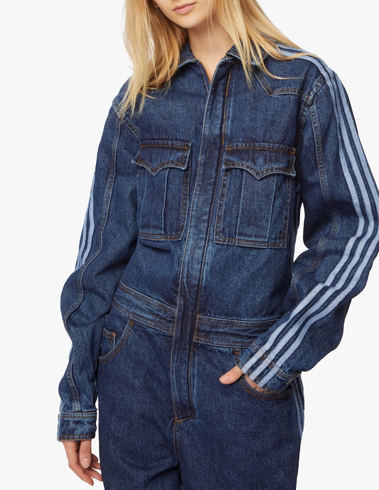 rinascente Adidas Originals Ivy Park Dark Blue Denim Jumpsuit
