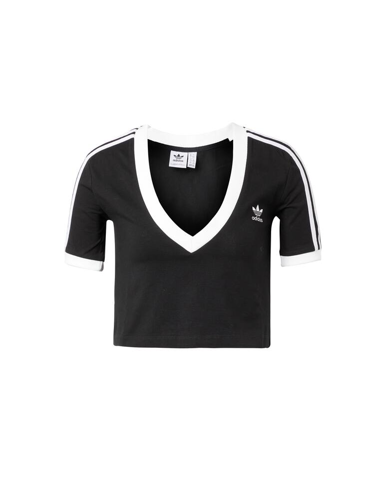 rinascente Adidas Originals Cotton blend crop t-shirt - black