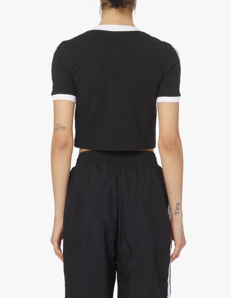rinascente Adidas Originals Cotton blend crop t-shirt - black
