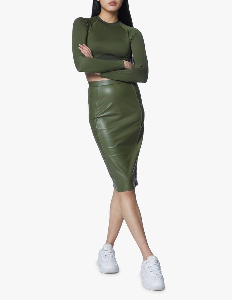 rinascente Adidas Originals Gonna midi Ivy Park - verde