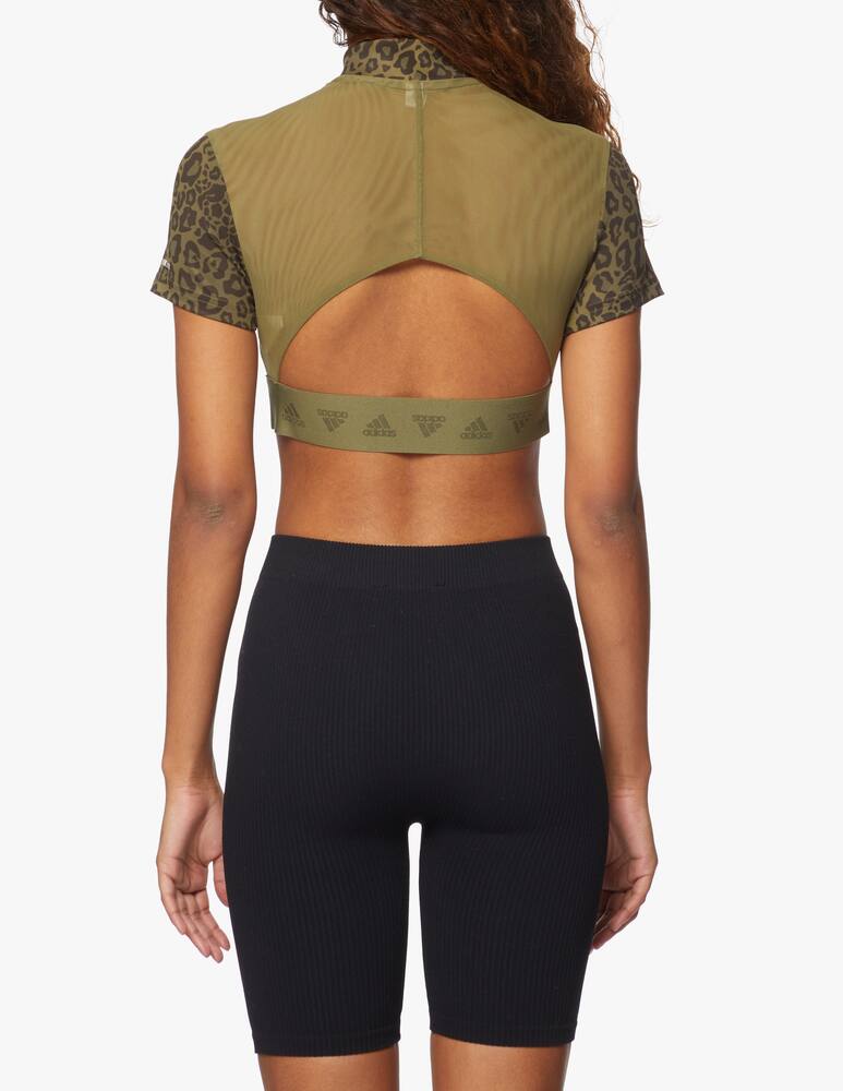 rinascente Adidas Originals Hyperglam crop t-shirt with zip