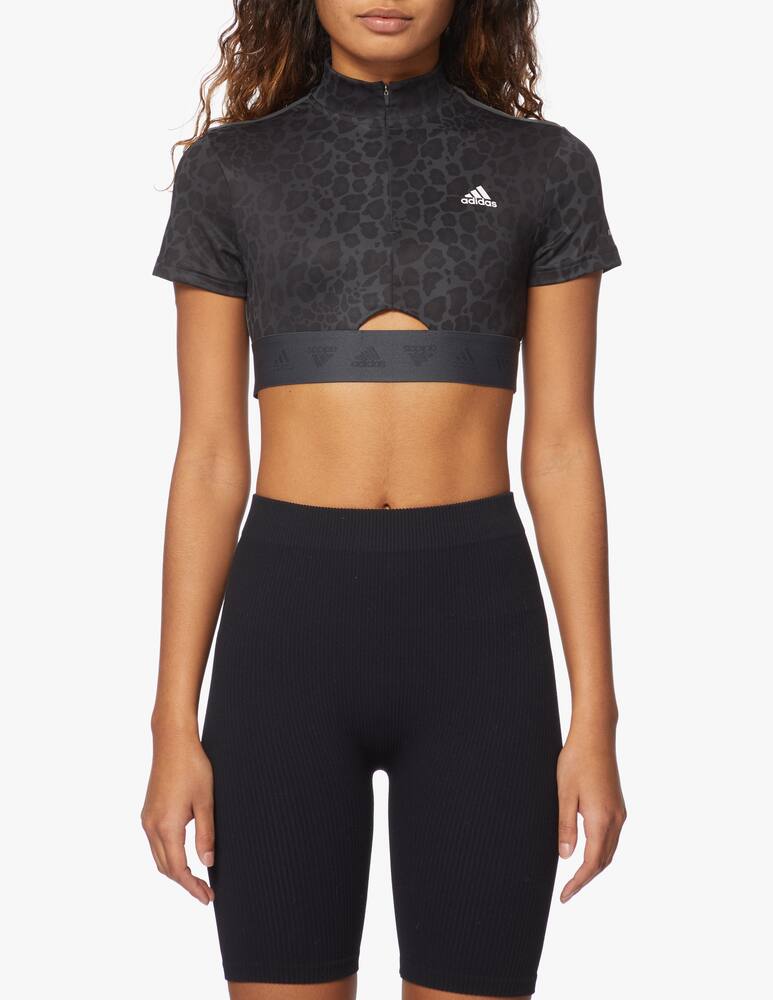 rinascente Adidas Originals Hyperglam crop t-shirt with zip