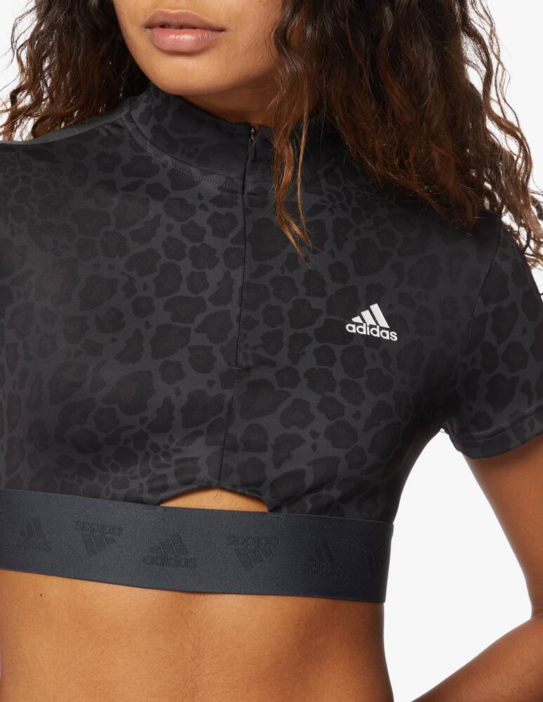 rinascente Adidas Originals Hyperglam crop t-shirt with zip