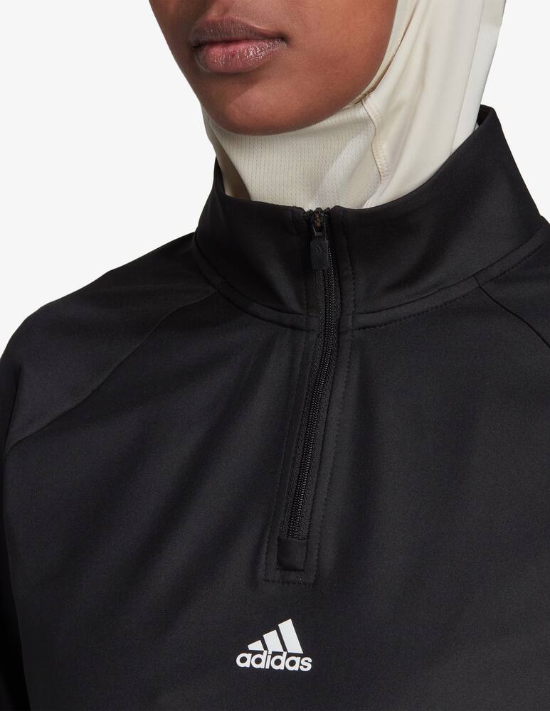 rinascente Adidas Originals W HYGLM mini zipper sweatshirt - Black