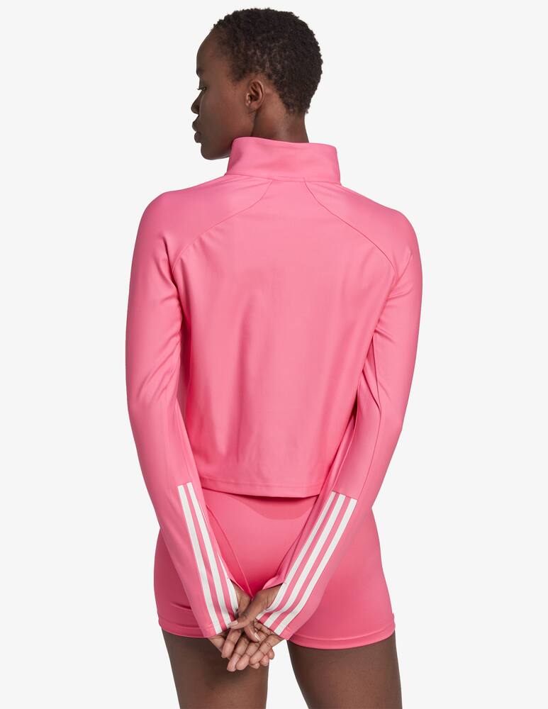 rinascente Adidas Originals Felpa con mini zip W HYGLM - Rosa