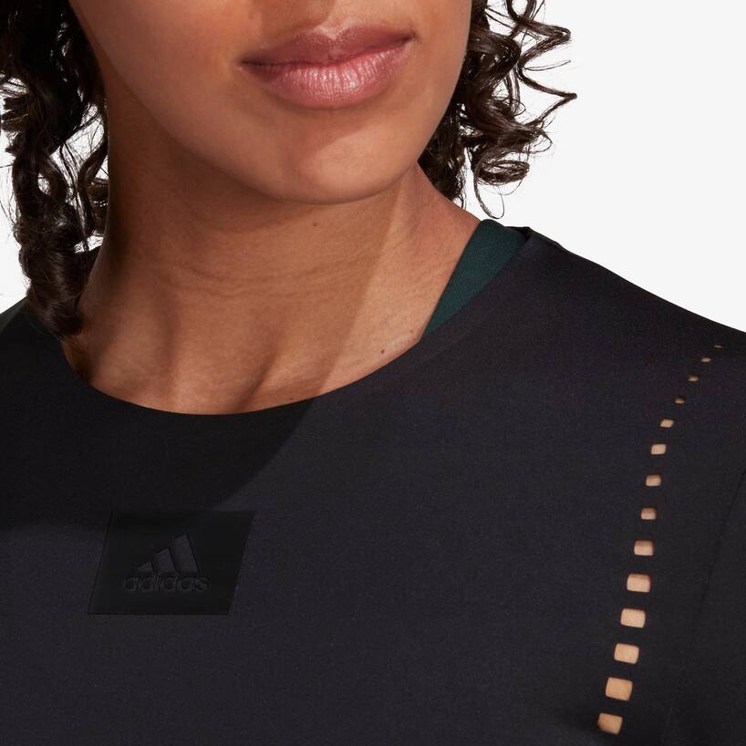 rinascente Adidas Originals Best Of Adidas long sleeved sports crop top - Black