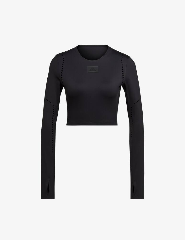 rinascente Adidas Originals Best Of Adidas long sleeved sports crop top - Black