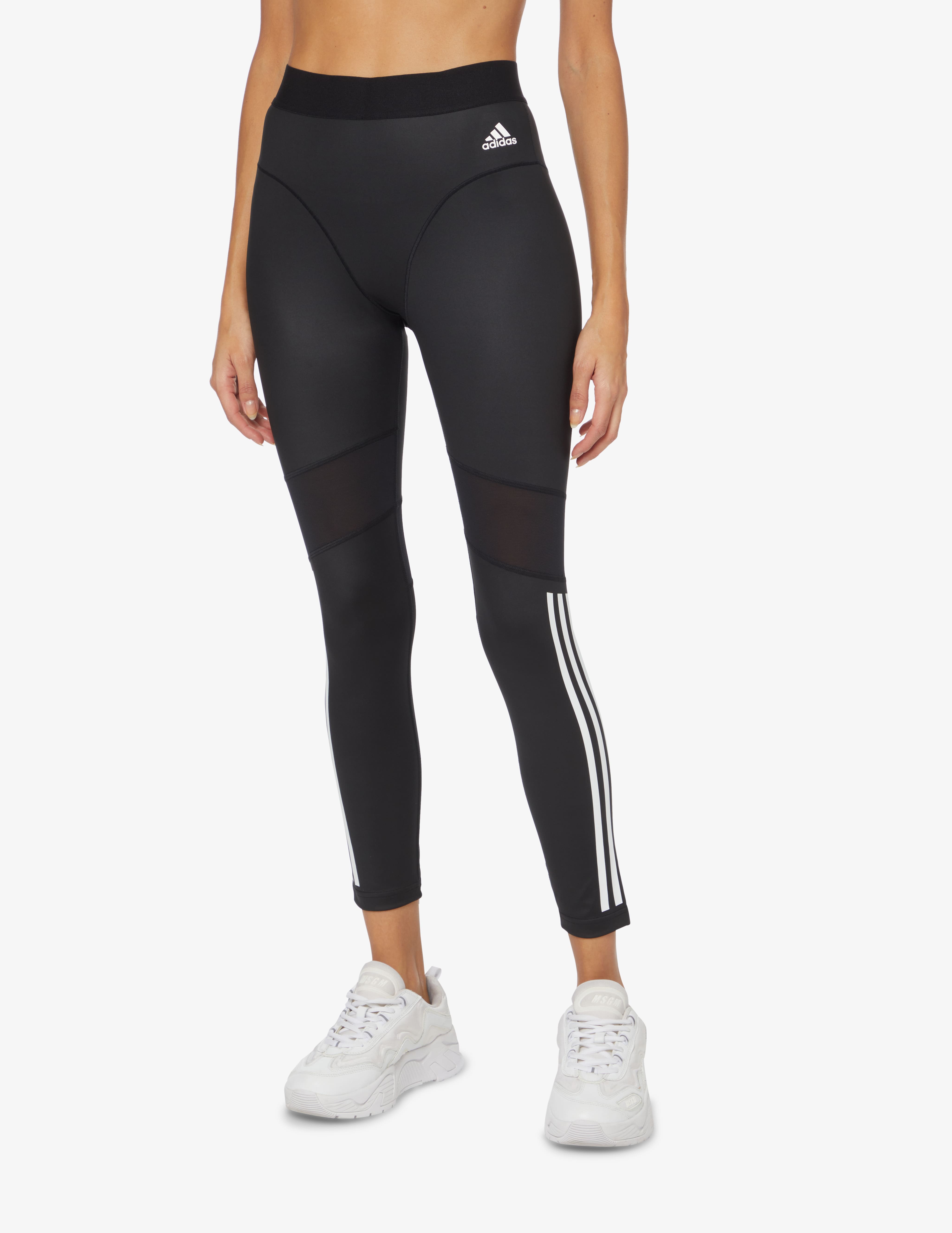 Acquista Adidas Originals Leggings 7/8 Hyperglam 3 stripes Nero su