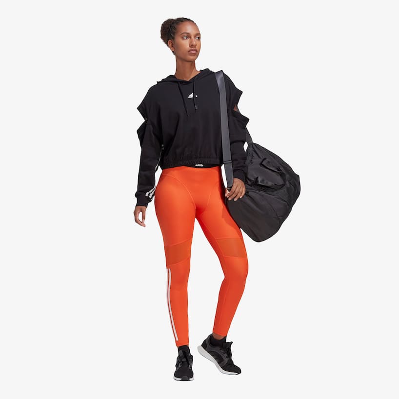 rinascente Adidas Originals 7/8 Hyperglam 3 stripes leggings - Orange