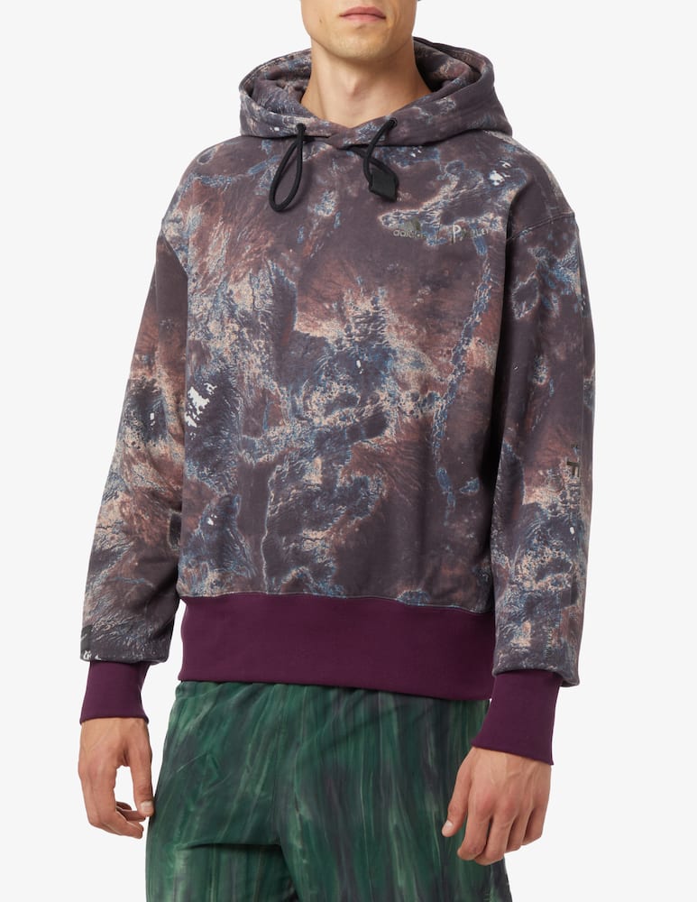 Adidas Performance Felpa in cotone con cappuccio - Rosso - immagine 1