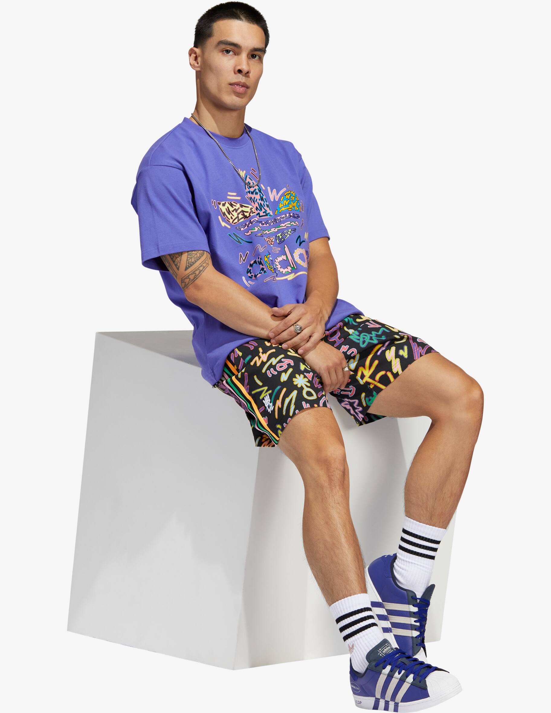 Shop Adidas Originals Short ripstop pride - multi on Rinascente
