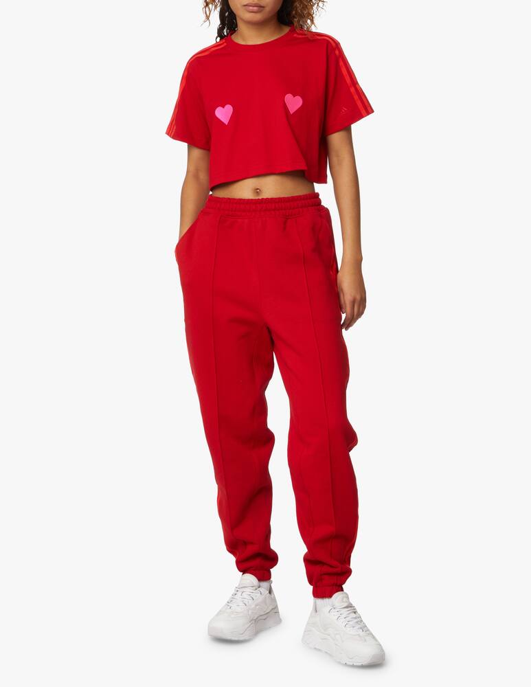 rinascente Adidas Originals Ivy Park cotton crop t-shirt - red