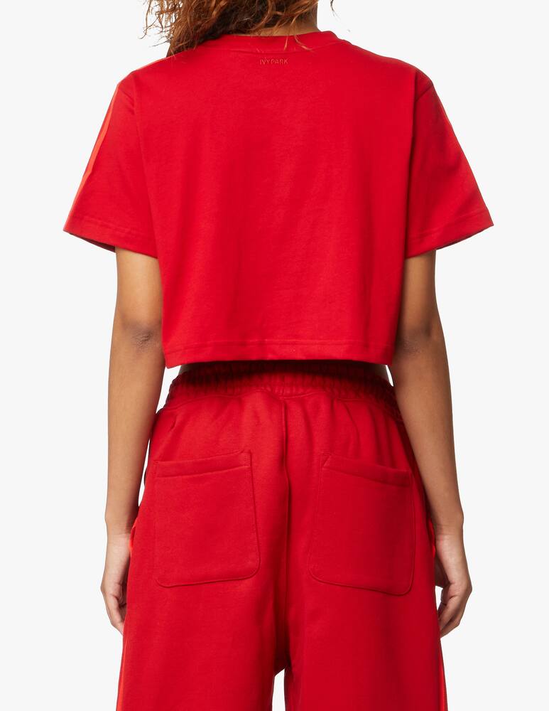 rinascente Adidas Originals Ivy Park cotton crop t-shirt - red