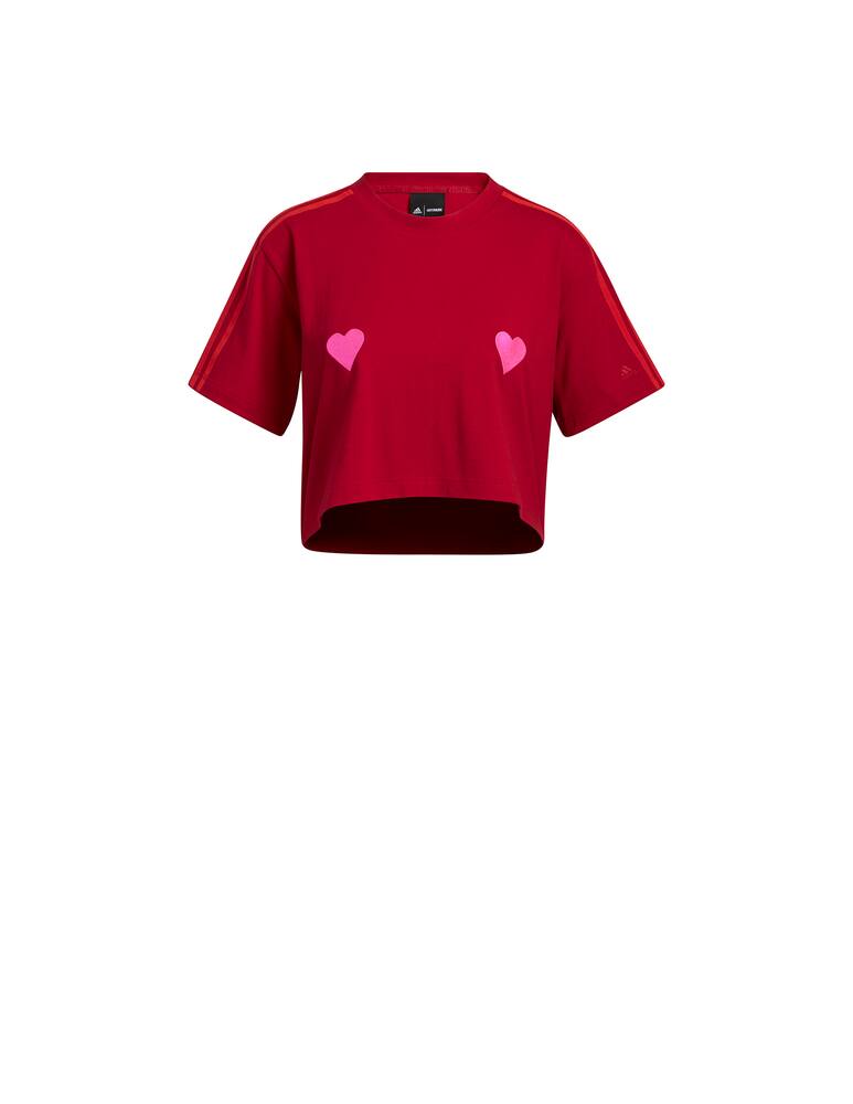 rinascente Adidas Originals Ivy Park cotton crop t-shirt - red