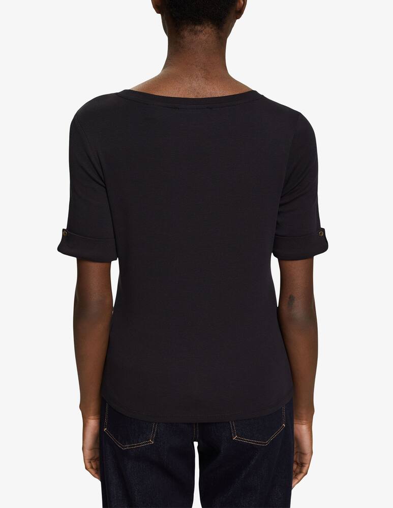rinascente ESPRIT T-shirt in 100% organic cotton - Black