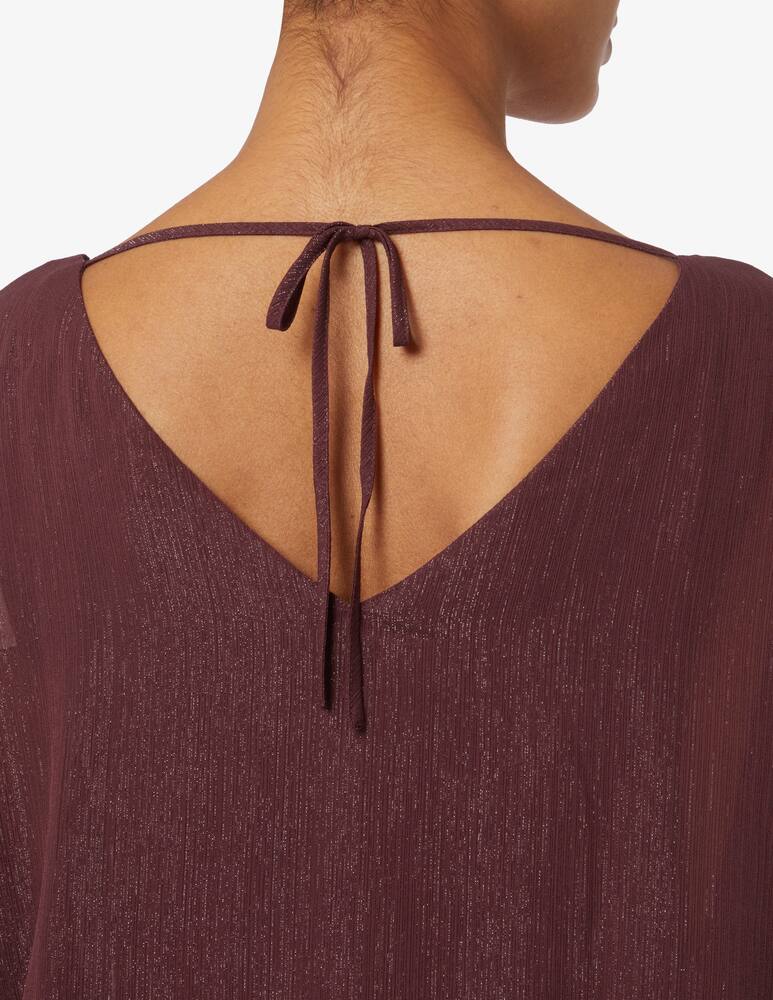 rinascente ESPRIT Metallic chiffon long sleeve top