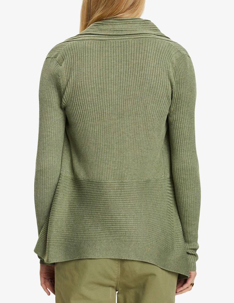 rinascente ESPRIT Ribbed cardigan with pointed hem