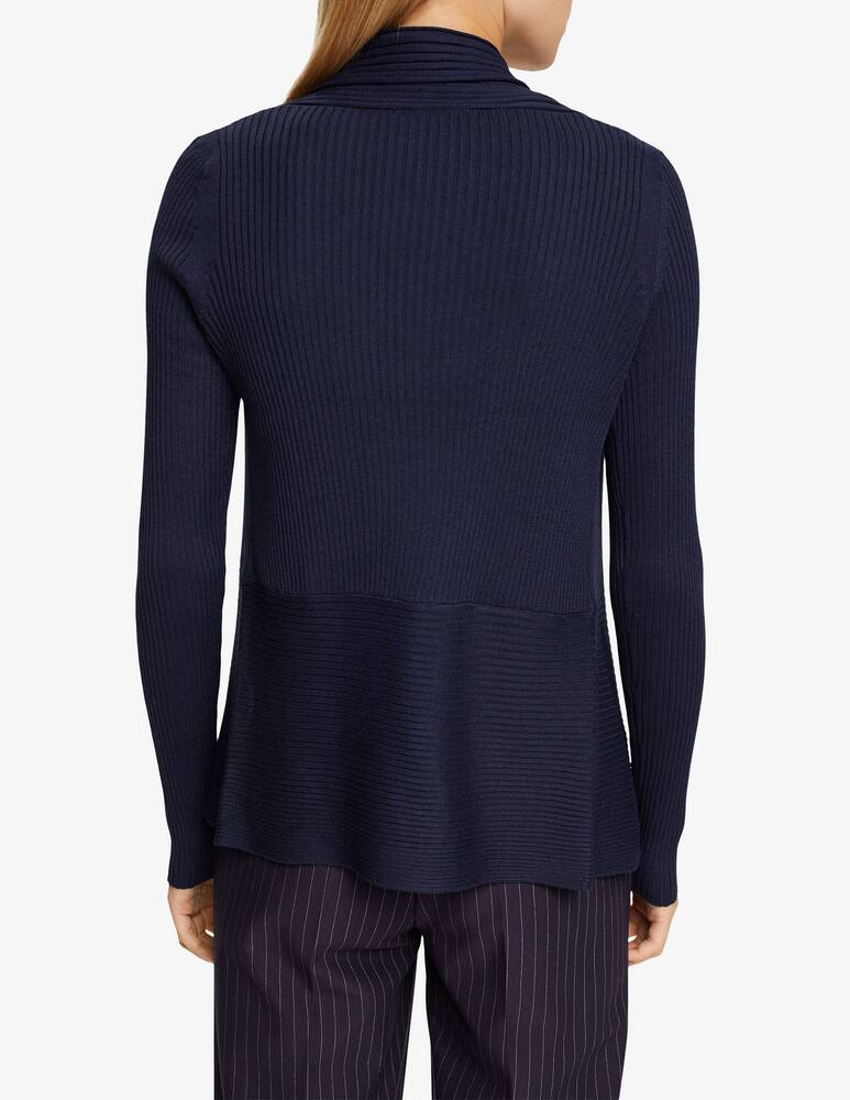 rinascente ESPRIT Ribbed cardigan with pointed hem