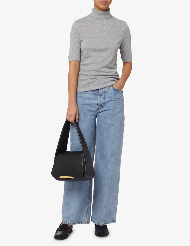 rinascente ESPRIT Roll neck t-shirt with glitter effect - Grey