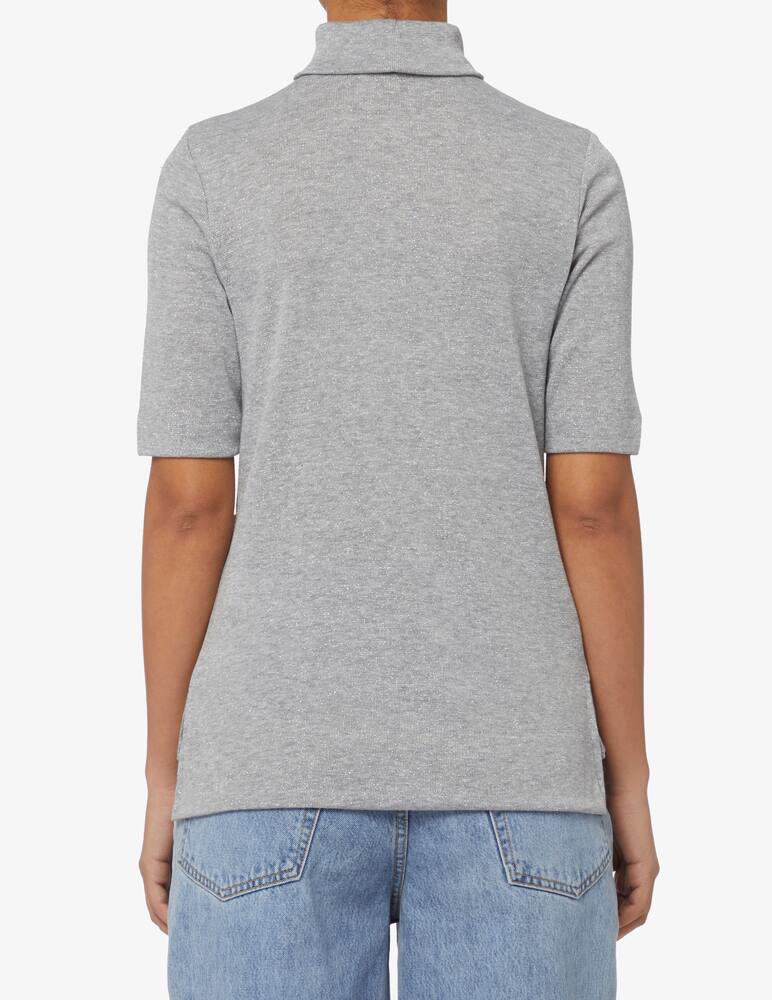 rinascente ESPRIT Roll neck t-shirt with glitter effect - Grey