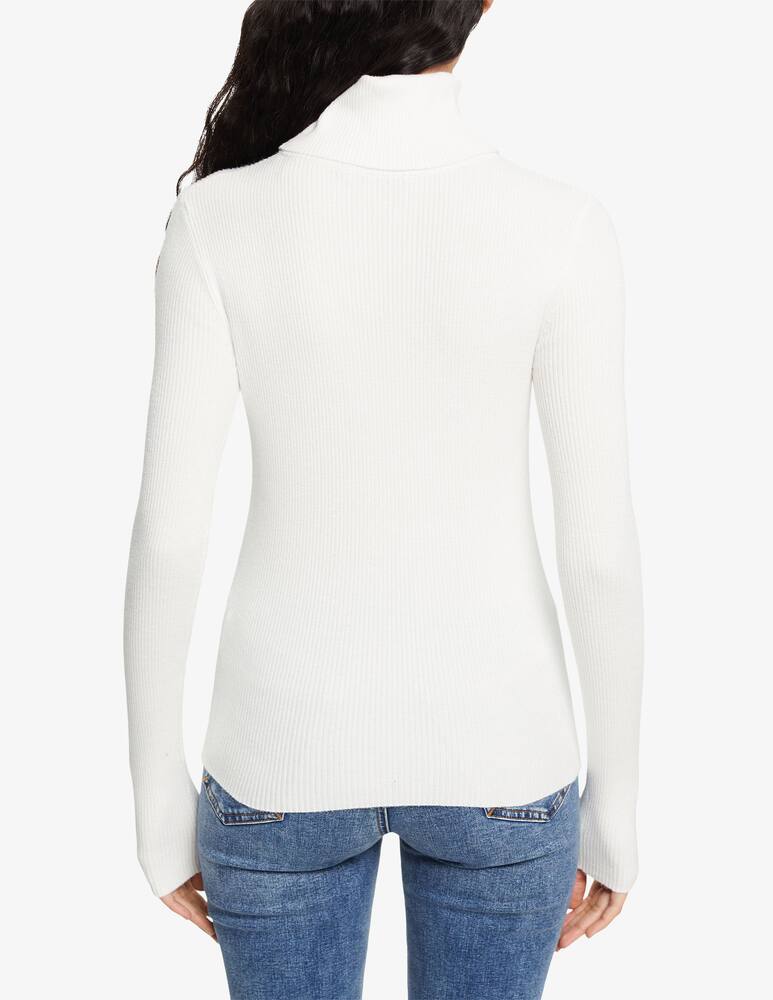 rinascente ESPRIT Viscose blend ribbed turtleneck - White