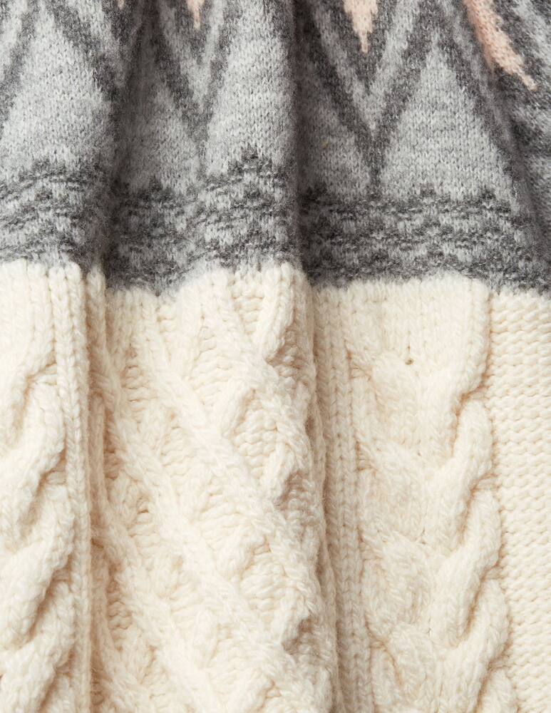 rinascente ESPRIT Maglione dolcevita jacquard in maglia con lana - Beige