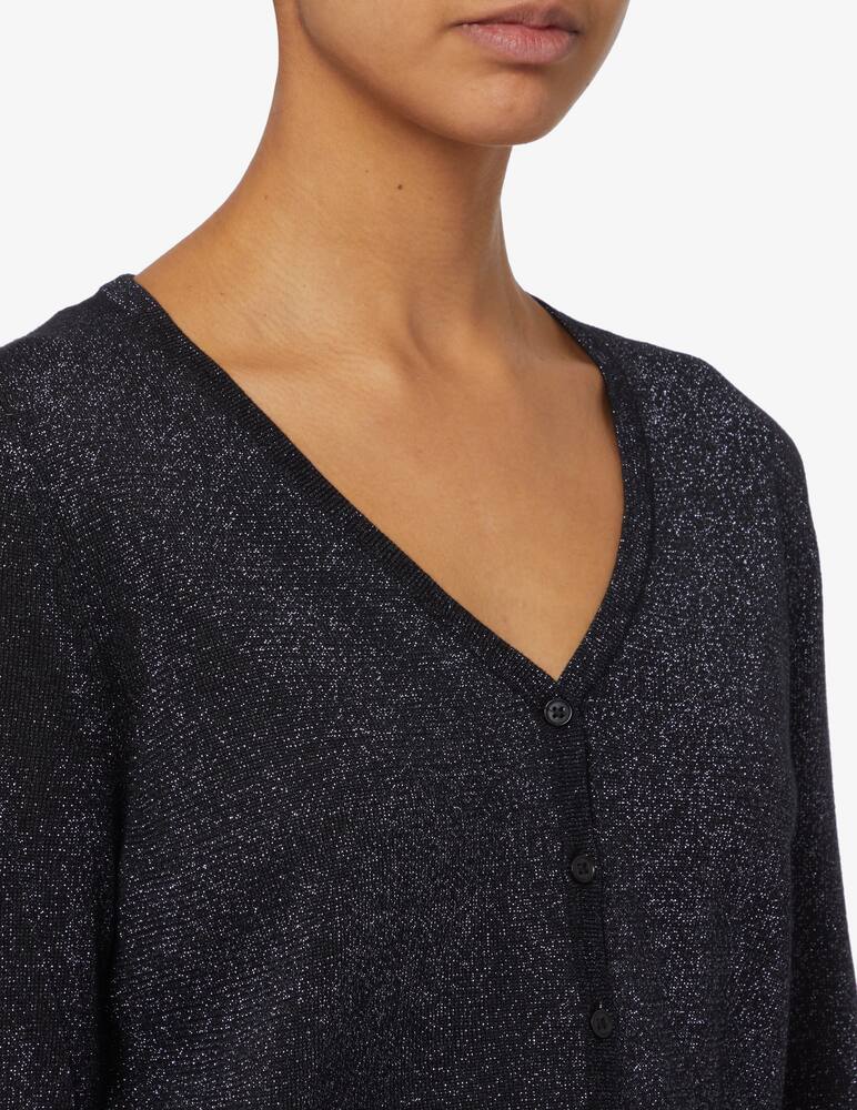 rinascente ESPRIT Short V-neck cardigan with glitter effect