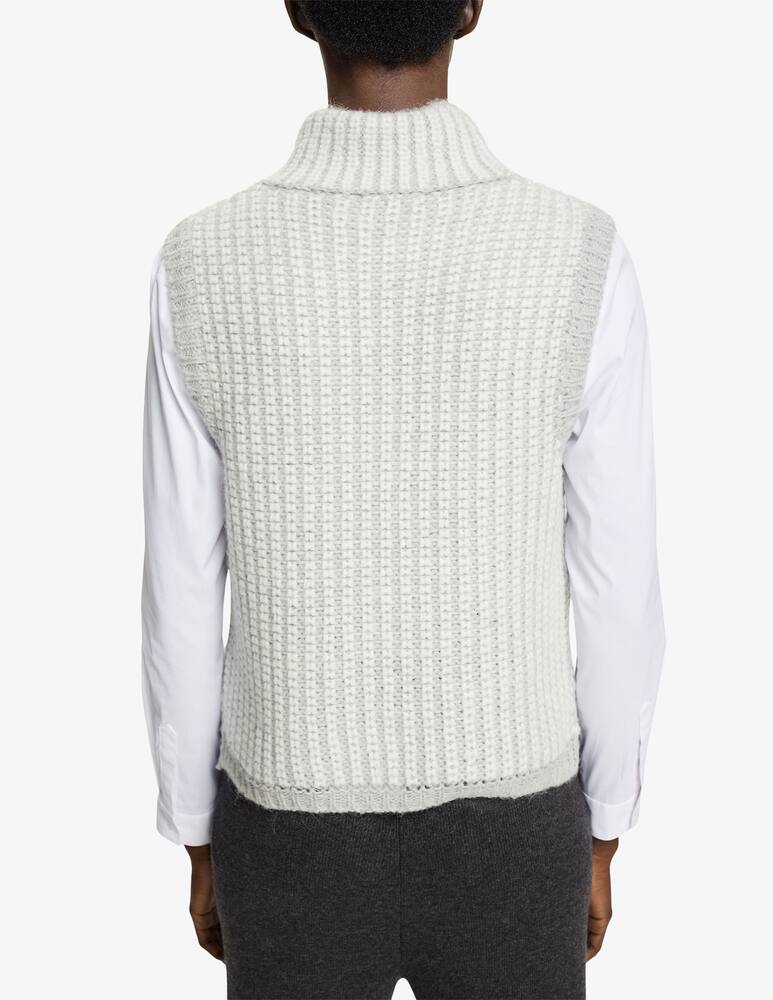 rinascente ESPRIT Alpaca loose-knit vest - White