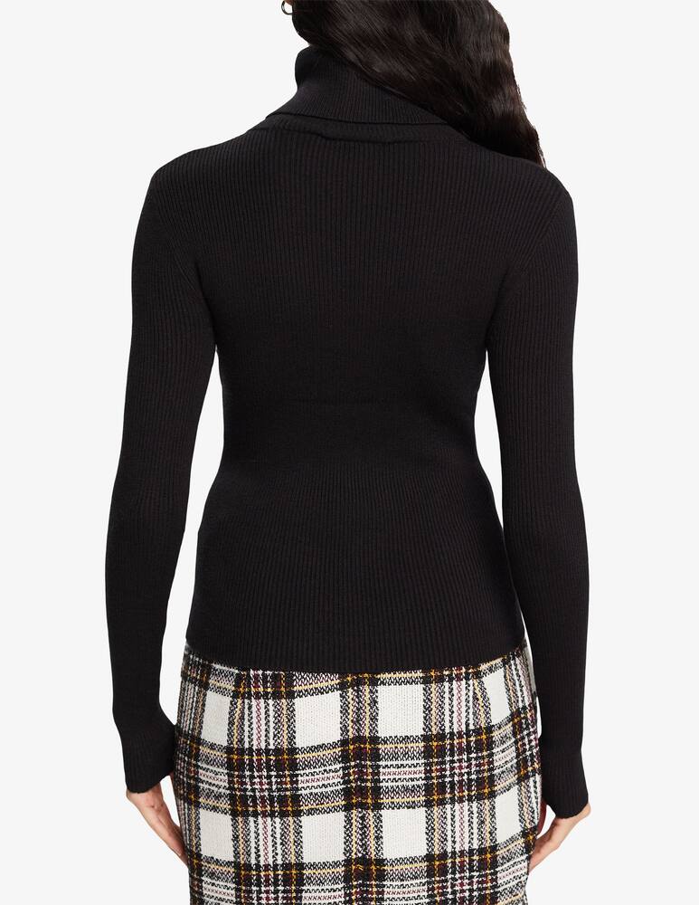 rinascente ESPRIT Viscose blend ribbed turtleneck - Black