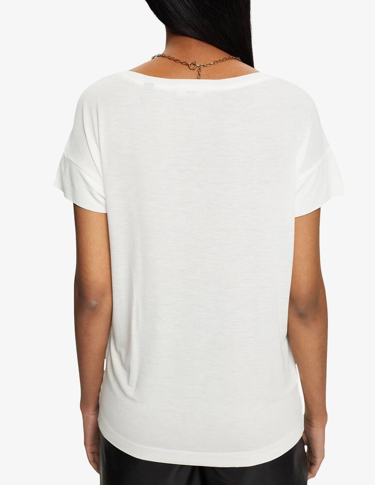 rinascente ESPRIT T-shirt with metallic print - White