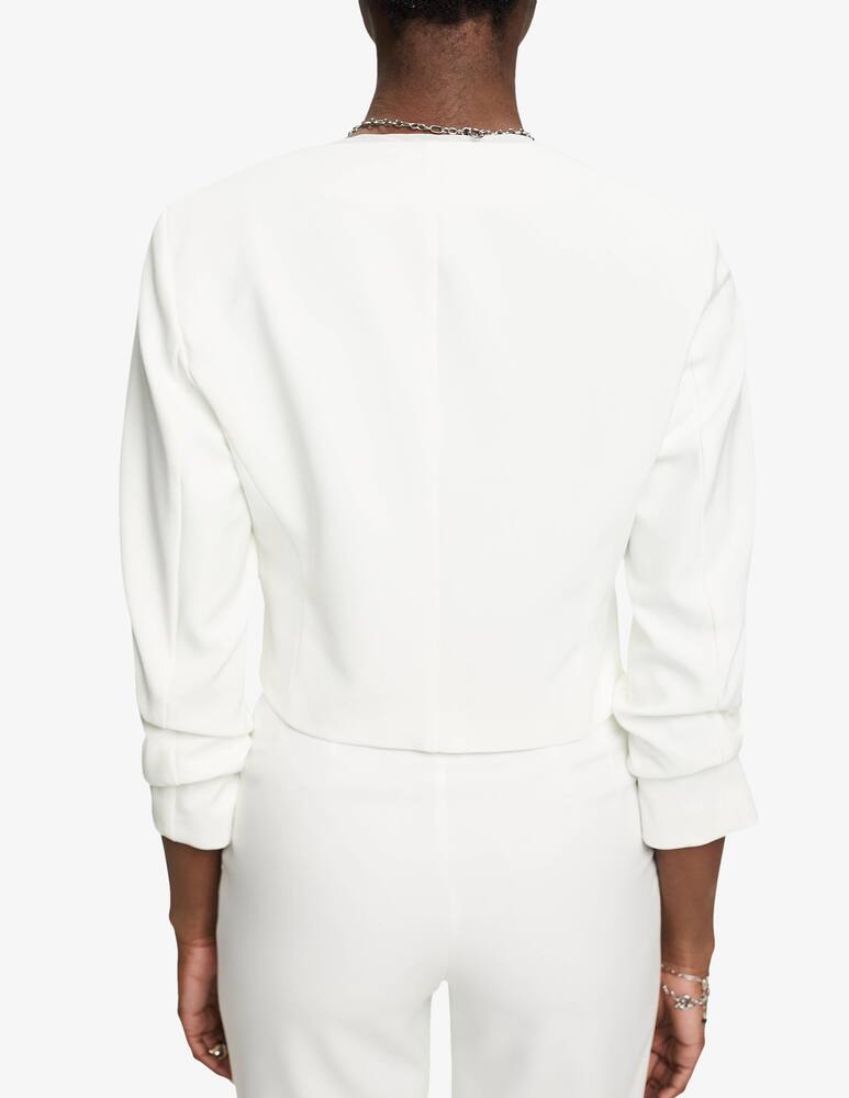 rinascente ESPRIT Cropped blazer with ruffled sleeves