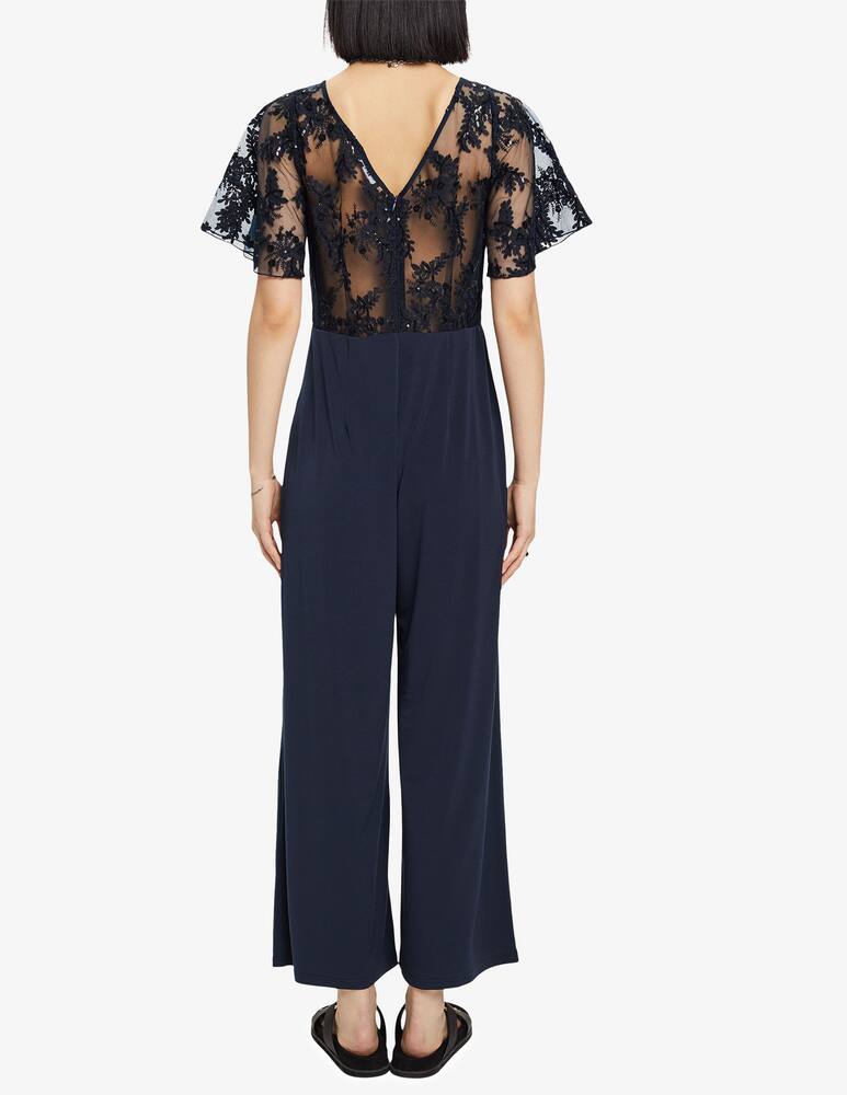 rinascente ESPRIT Tuta in jersey con ricamo floreale sulla parte superiore