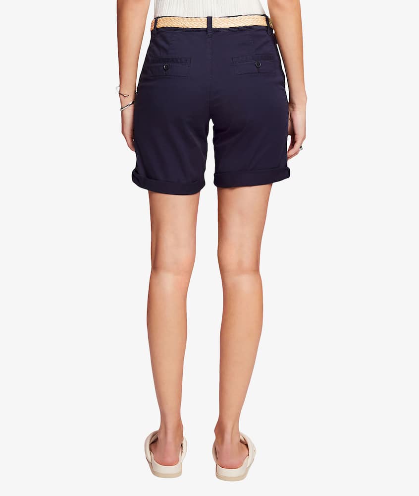 ESPRIT Shorts con cintura intrecciata in rafia - immagine 2
