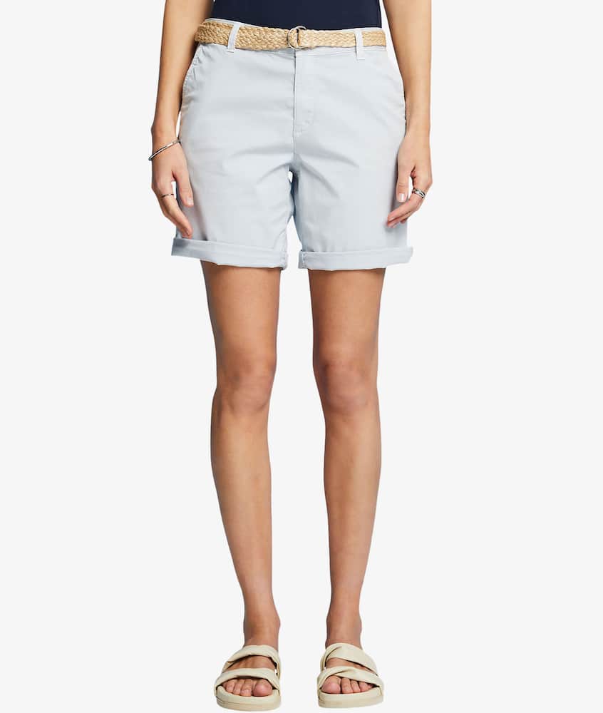 ESPRIT Shorts con cintura intrecciata in rafia - immagine 1 ESPRIT Shorts con cintura intrecciata in rafia - immagine 1