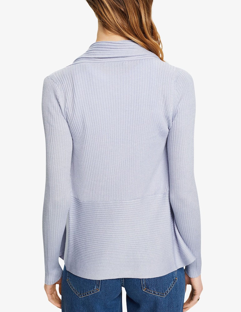 rinascente ESPRIT Cardigan a coste con orlo a punta