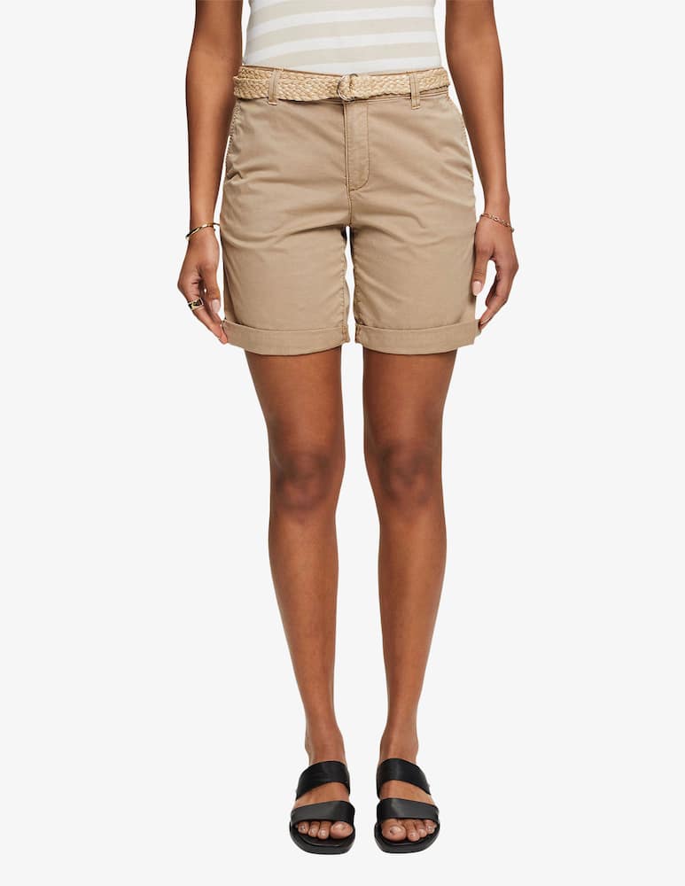 ESPRIT Pantaloni corti con cintura intrecciata - immagine 1 ESPRIT Pantaloni corti con cintura intrecciata - immagine 1