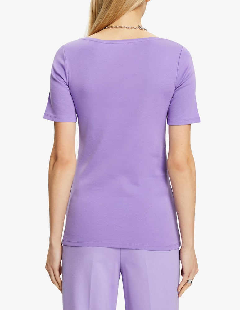 rinascente ESPRIT T-shirt con applicazione del logo - Viola