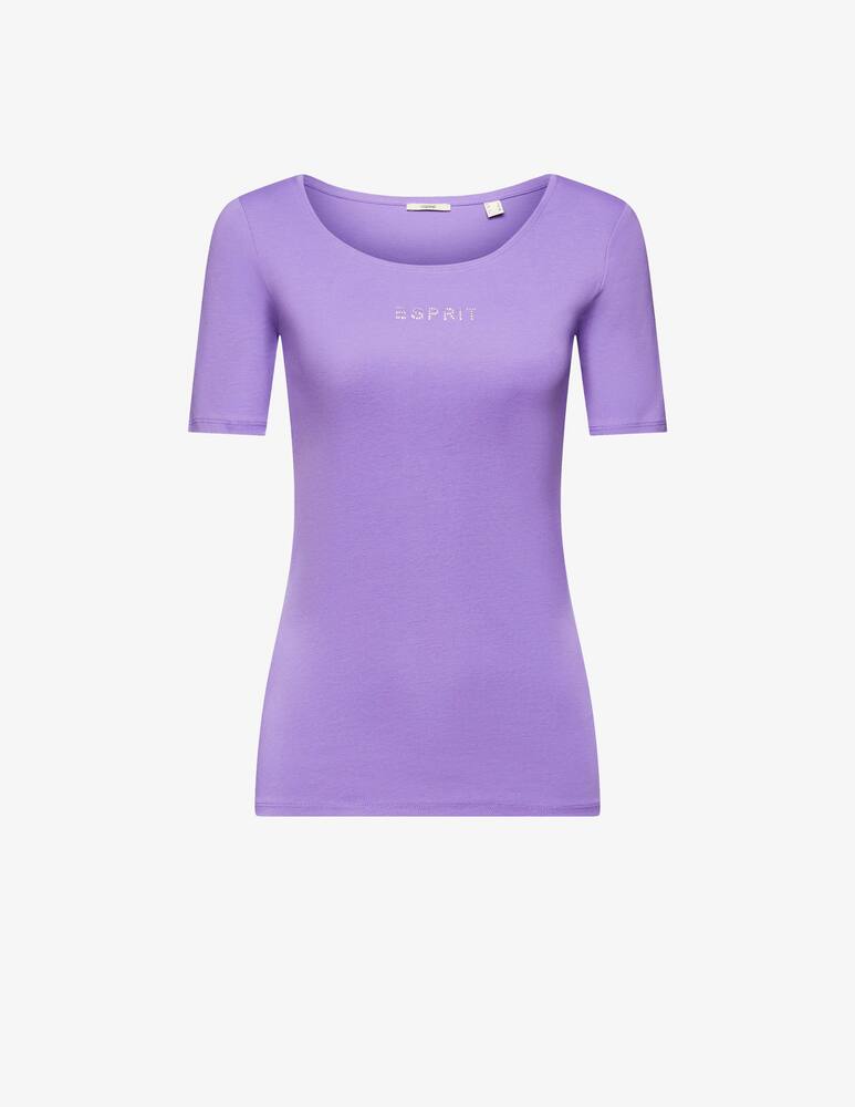 rinascente ESPRIT T-shirt con applicazione del logo - Viola