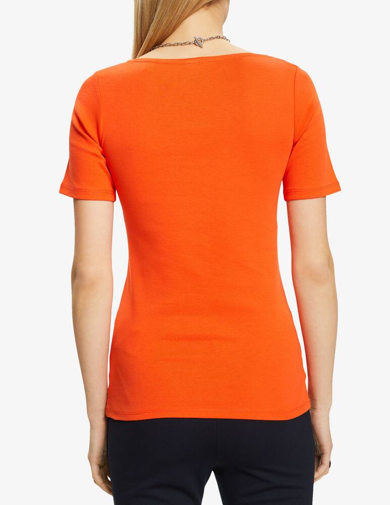 rinascente ESPRIT T-shirt in jersey con logo - Arancione