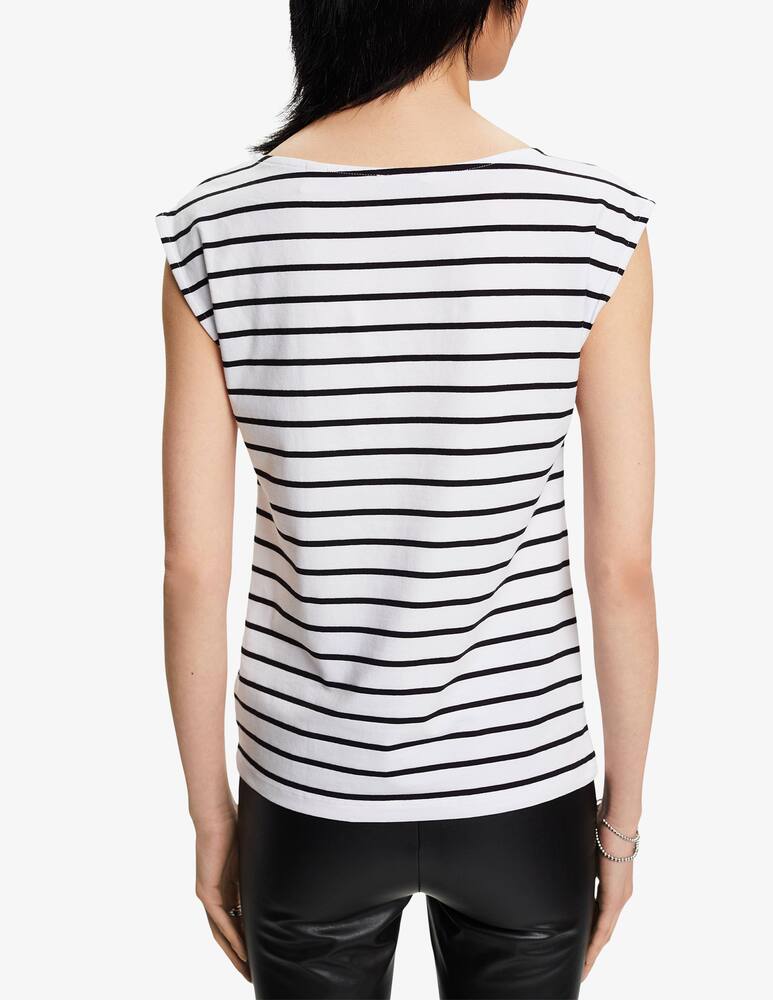 rinascente ESPRIT T-shirt in cotone a righe - Bianco