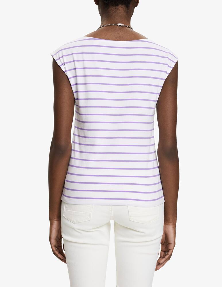 rinascente ESPRIT Stripes cotton t-shirt - Lilac