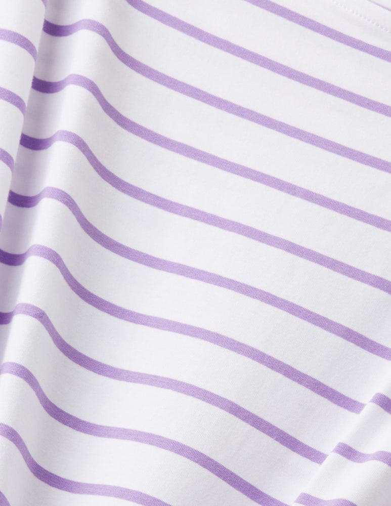 rinascente ESPRIT Stripes cotton t-shirt - Lilac