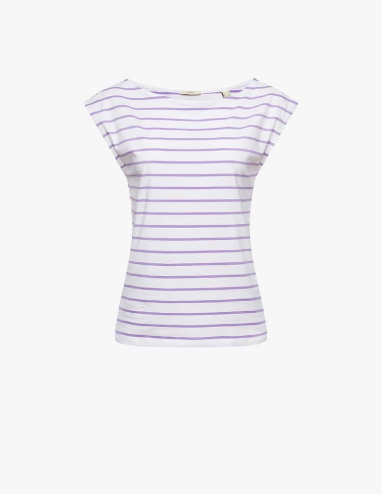 rinascente ESPRIT Stripes cotton t-shirt - Lilac