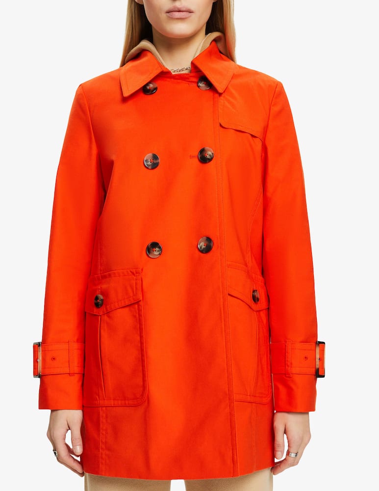 ESPRIT Short double breasted trench coat - picture 1 ESPRIT Short double breasted trench coat - picture 1