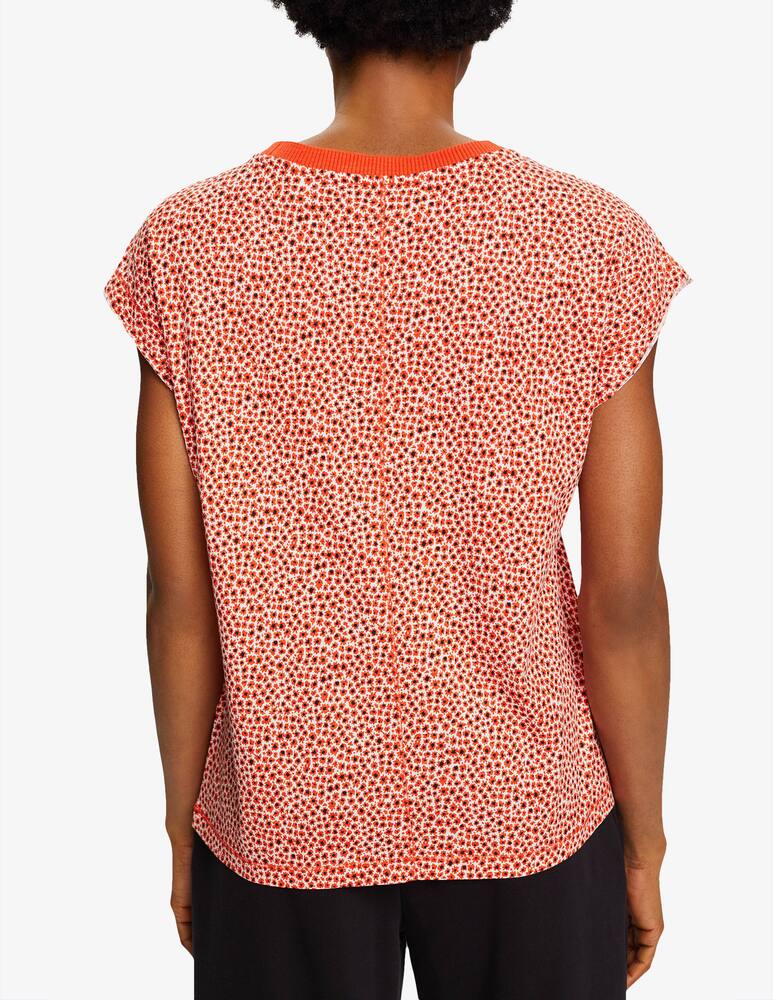 rinascente ESPRIT T-shirt senza maniche con motivo floreale allover - Arancione