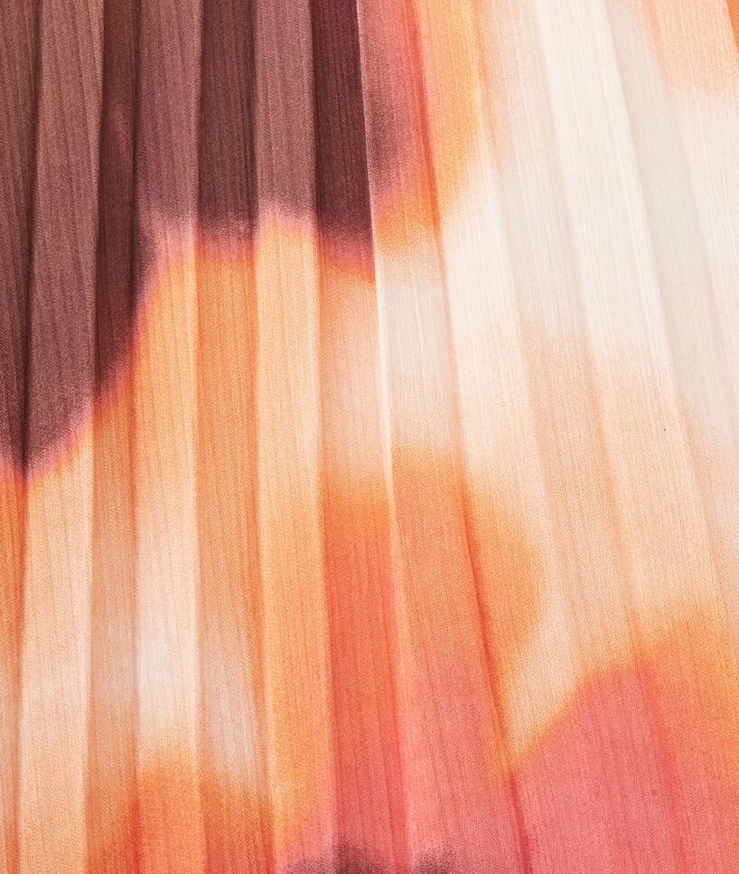 rinascente ESPRIT Wrinkled effect midi dress with all over print