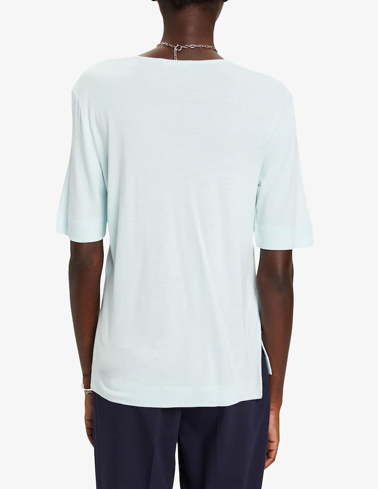 ESPRIT T-shirt con scollo a V - Azzurro - immagine 2 ESPRIT T-shirt con scollo a V - Azzurro - immagine 2