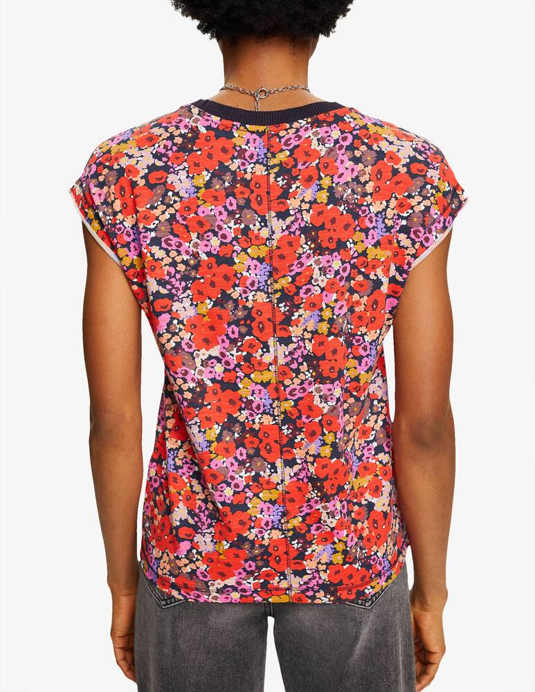 rinascente ESPRIT Sleeveless T-shirt with allover floral motif - Multi