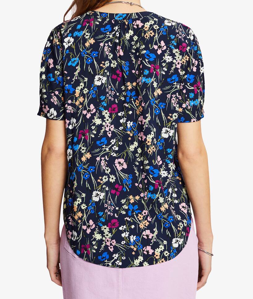 rinascente ESPRIT Floral blouse with slit neckline